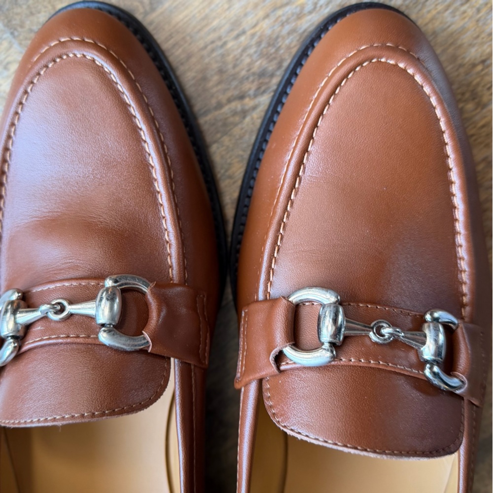 Hockerty Brown Leather Slip On Loafer Horse Bit Dress Shoes Mens Sz 42 Spain NIB - Picture 7 of 9
